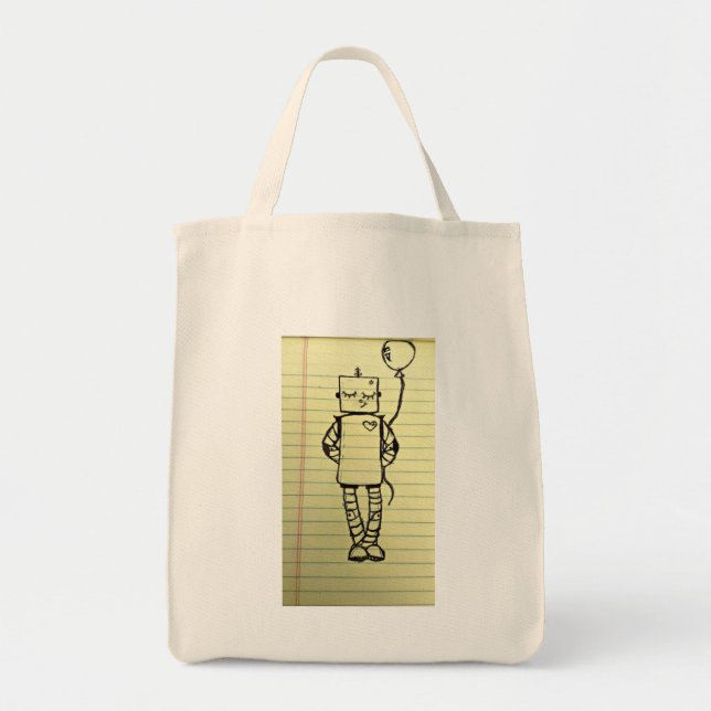 Niedliche Roboter-Tasche Tragetasche (Vorne)
