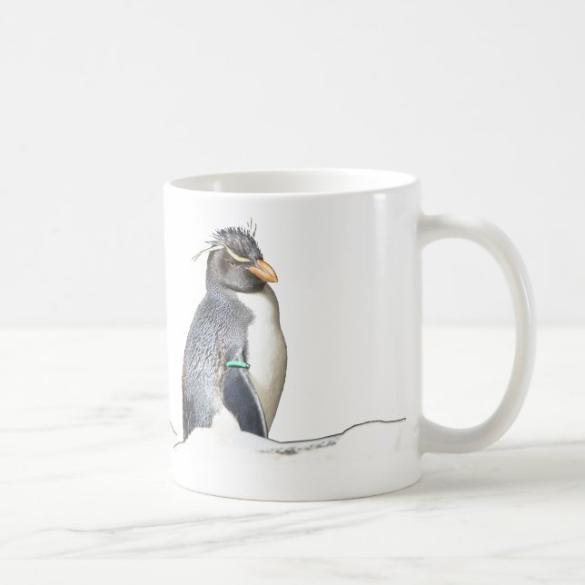 Niedliche Rockhopper Penguin Kaffeemaschine Tasse (Rechts)