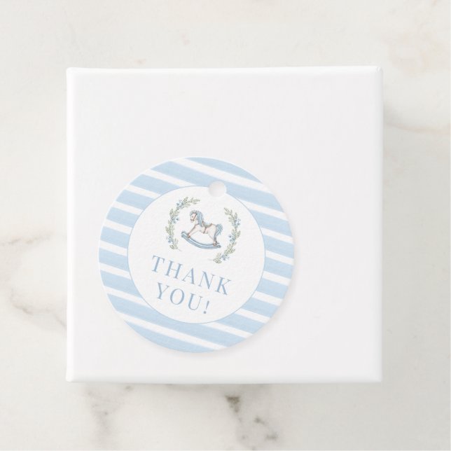 Niedliche Rockpferde Babydusche Danke Geschenkanhänger (Beispiel)