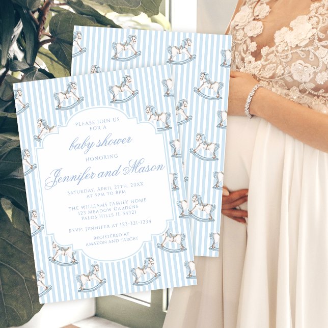 Niedliche Rockpferde-Babydusche Einladung (Von Creator hochgeladen)