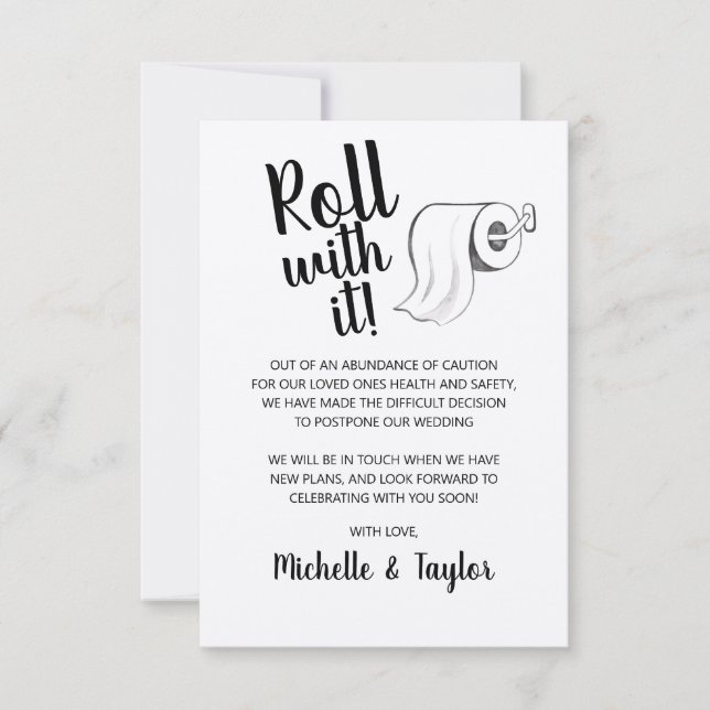 Niedliche Rolle mit der Karte Aufgezogene Rolle (Vorderseite)