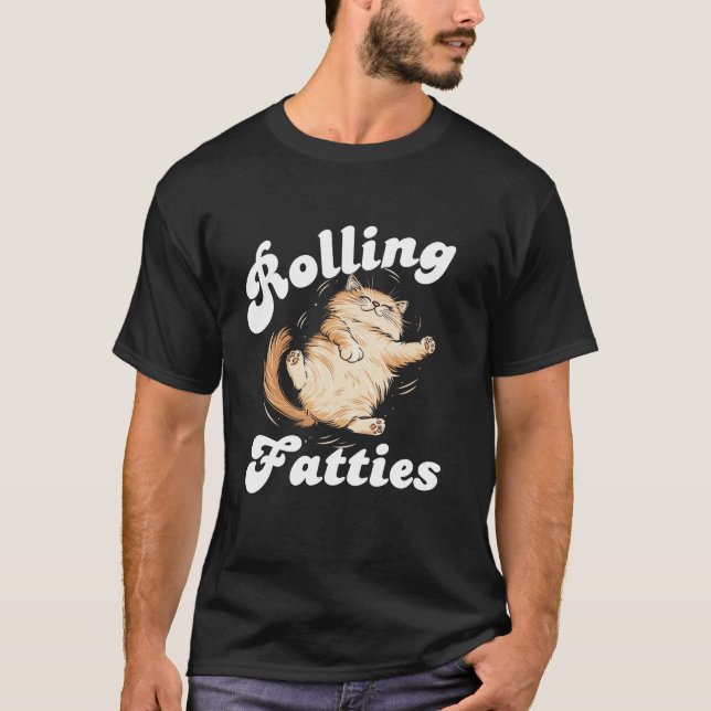 Niedliche Rollfatties Katze Funny Fat Kitten für K T-Shirt (Vorderseite)