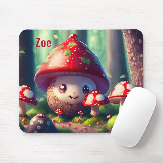 Niedliche Rollstühle im Wald, viel Glück Mousepad (Mit Mouse)