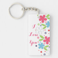 Niedliche romantische Blume Illustration "I Liebe 