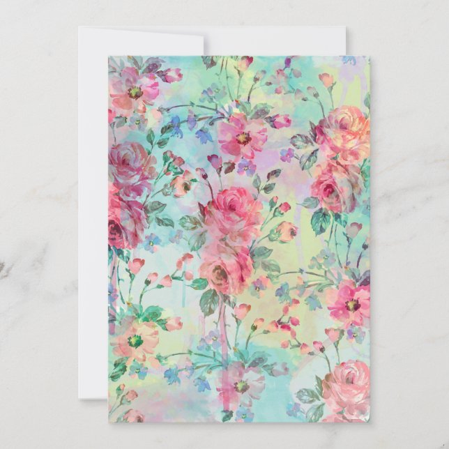 Niedliche romantische Rose mit Blumenfarbe Wasserf (Vorderseite)