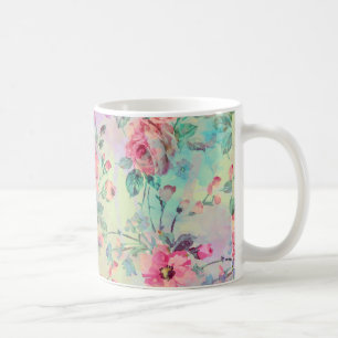 Niedliche romantische Rose mit Blumenfarbe Wasserf Tasse