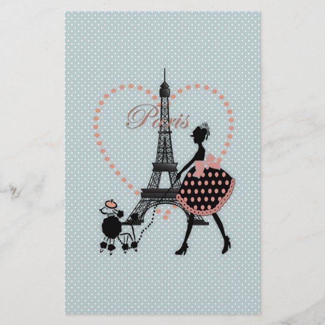 Niedliche romantische Vintage Silhouette (Vorderseite)
