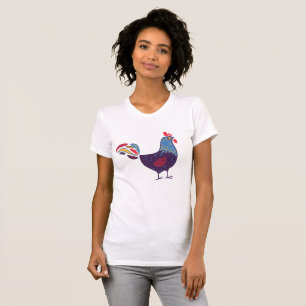 Niedliche Rooster Happy T - Shirt Geschenkidee