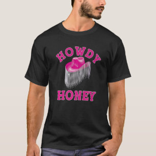 Niedliche rosa ästhetische südliche Cowgirl-Countr T-Shirt