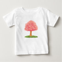 "Niedliche Rosa Baumdarstellung - Wasserfarben Nat
