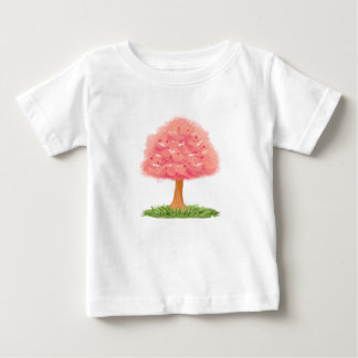 "Niedliche Rosa Baumdarstellung - Wasserfarben Nat Baby T-shirt