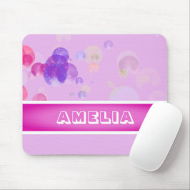 Niedliche Rosa Bläschen Mädchenname Mousepad