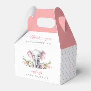 Niedliche Rosa Bläserlephant Kindermädchendusche Geschenkschachtel
