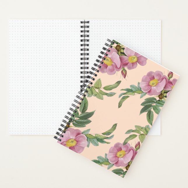 niedliche rosa Blume modern Notizbuch (Innen)