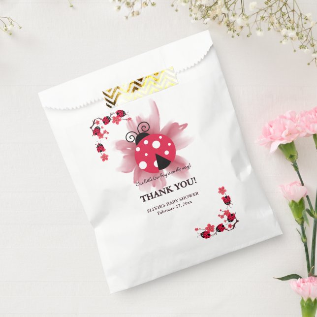 Niedliche Rosa Blüte Unsere kleine Liebe Bug Baby  Geschenktütchen (Versiegelt)