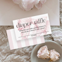 Niedliche Rosa Bow Diaper Raffle Baby Dusche