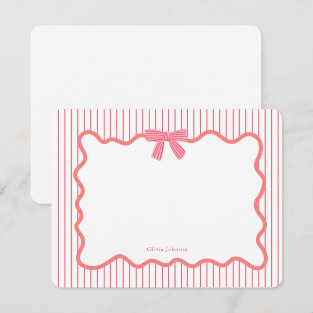 Niedliche Rosa-Bug-Girls Dankeskarte (Vorne/Hinten)