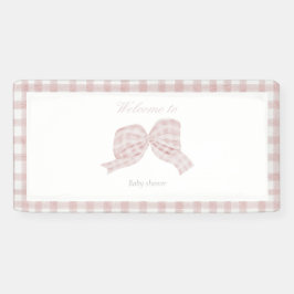 Niedliche Rosa Bugband Babydusche Banner