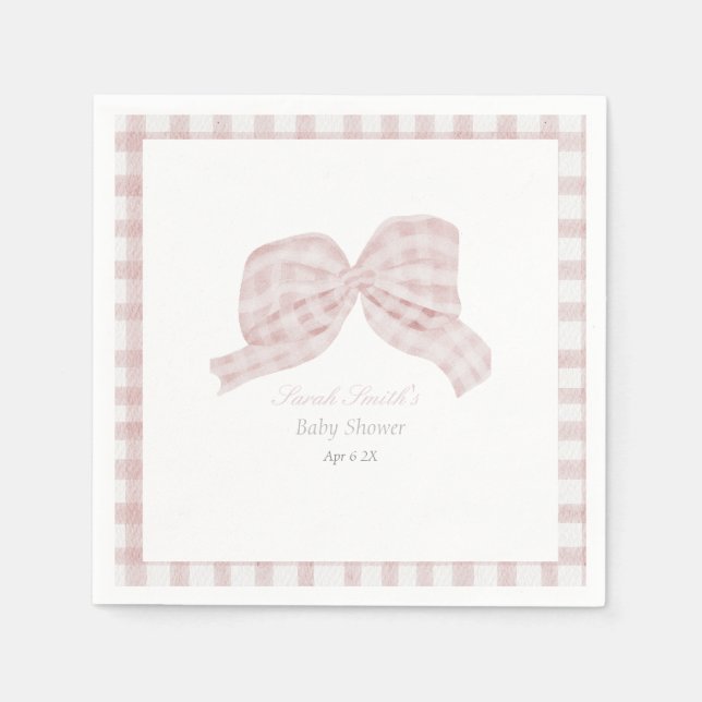 Niedliche Rosa Bugband Babydusche Serviette (Vorderseite)