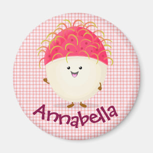 Niedliche Rosa-Cartoon-Illustration Magnet