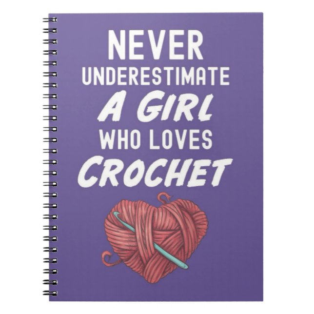 Niedliche rosa Crochet Geschenke Crocheting Croche Notizblock (Vorderseite)