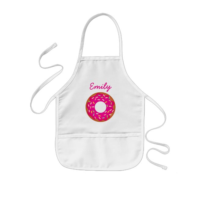 Niedliche Rosa-Donut-Backbäckerei Schürze für Kind (Vorne)