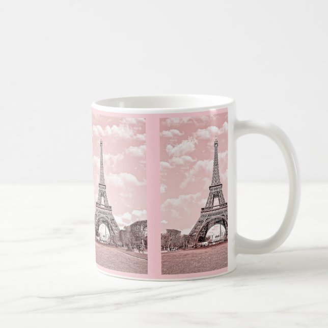 Niedliche rosa Eiffel-Turm-Tasse Tasse (Rechts)