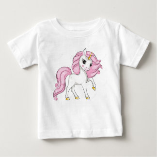 Niedliche Rosa Einhörner Baby T-shirt