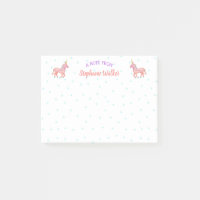 Niedliche rosa Einhörner und Sterne | PERSONALISIE