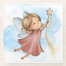 Niedliche Rosa Fairy Holding Star Wand