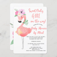Niedliche Rosa-Flamingo-Babydusche per Post