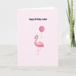 Niedliche Rosa Flamingo Geburtstagskarte Karte