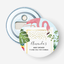 Niedliche Rosa Flamingo Tropical Theme Kinderdusch Flaschenöffner