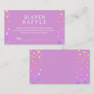 Niedliche rosa gelbe Punkte Windeln Raffel Begleitkarte