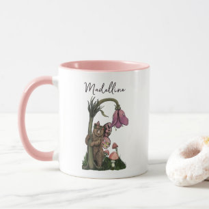 Niedliche Rosa Grizzly Bärenfarne im verzauberten  Tasse