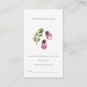 Niedliche Rosa grüne Leafy Windelwanne Kinderdusch Begleitkarte