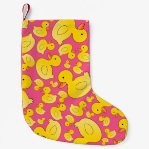 Niedliche rosa Gummienten Kleiner Weihnachtsstrumpf
