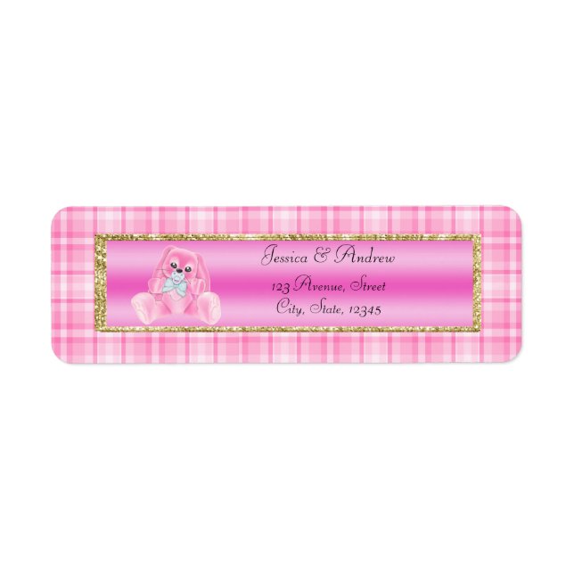 Niedliche rosa Häschen-Baby-Dusche (Vorne)