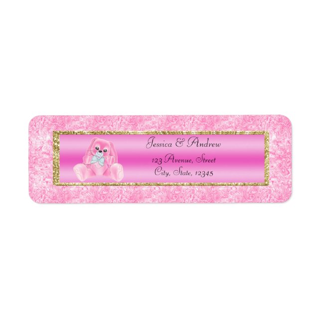 Niedliche rosa Häschen-Baby-Dusche (Vorne)