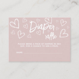 Niedliche Rosa Herz Girl Dusche Windeln Windeln Ra Begleitkarte