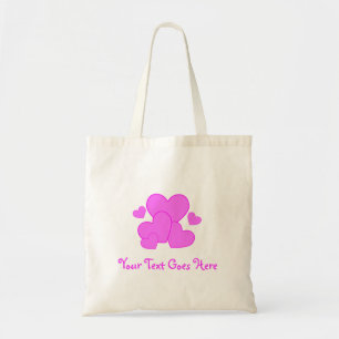 Niedliche rosa Herz-Leinwand-Tasche - besonders Tragetasche