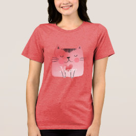 Niedliche rosa Herzkamera Tri-Blend Shirt