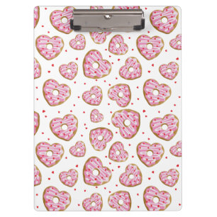 Niedliche rosa Herzkekse Klemmbrett