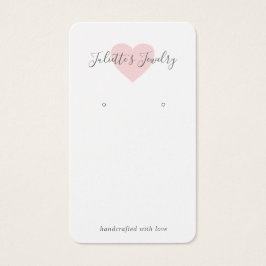 Niedliche, rosa Herzwurfkarte