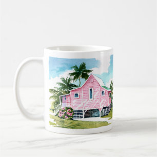 Niedliche rosa Hütte auf der Fort Myers Beach Tass Kaffeetasse