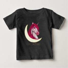 Niedliche rosa Imitate goldene magische Unicorn in Baby T-shirt
