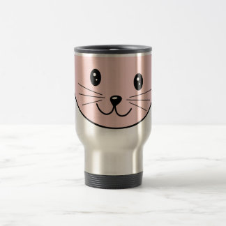 Niedliche rosa Katze Reisebecher