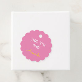 Niedliche rosa Kinder Geschenkanhänger