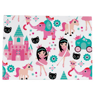 Niedliche rosa kleine Prinzessin Unicorn Magical Große Geschenktüte
