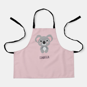Niedliche Rosa Koala Girls Personalisiert Schürze